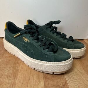 Puma Forest Green Suede Sneakers